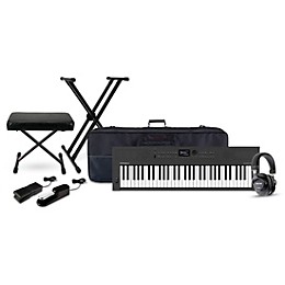 Roland GO:KEYS Keyboard Package With TASCAM TH-200X Studio Headphones and Accessories - Graphite