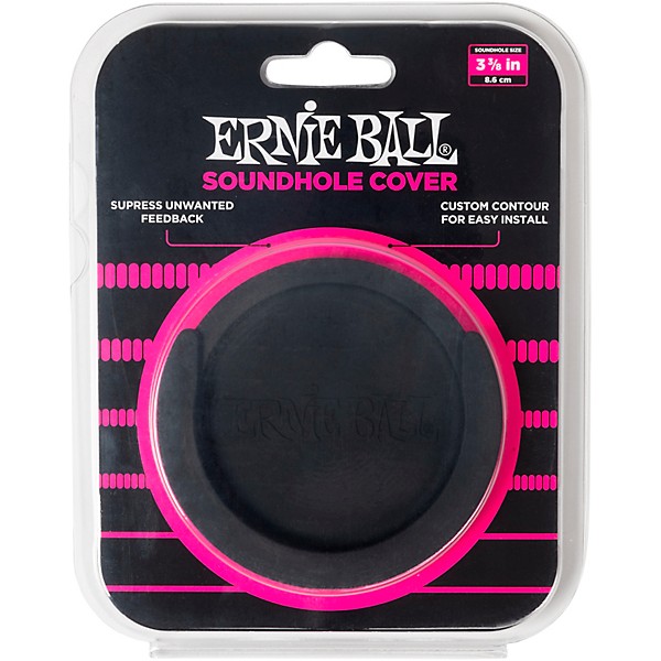 Ernie Ball Acoustic Sound Hole Cover Black