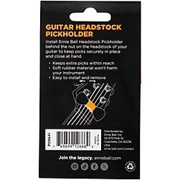 Ernie Ball Guitar Headstock Pickholder Black
