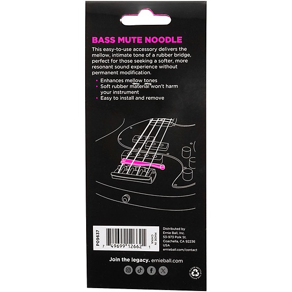 Ernie Ball Bass Mute Noodle Black