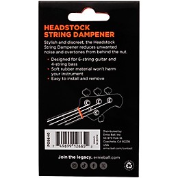 Ernie Ball Guitar Headstock String Dampener Black