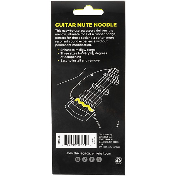 Ernie Ball Guitar Mute Noodle Black