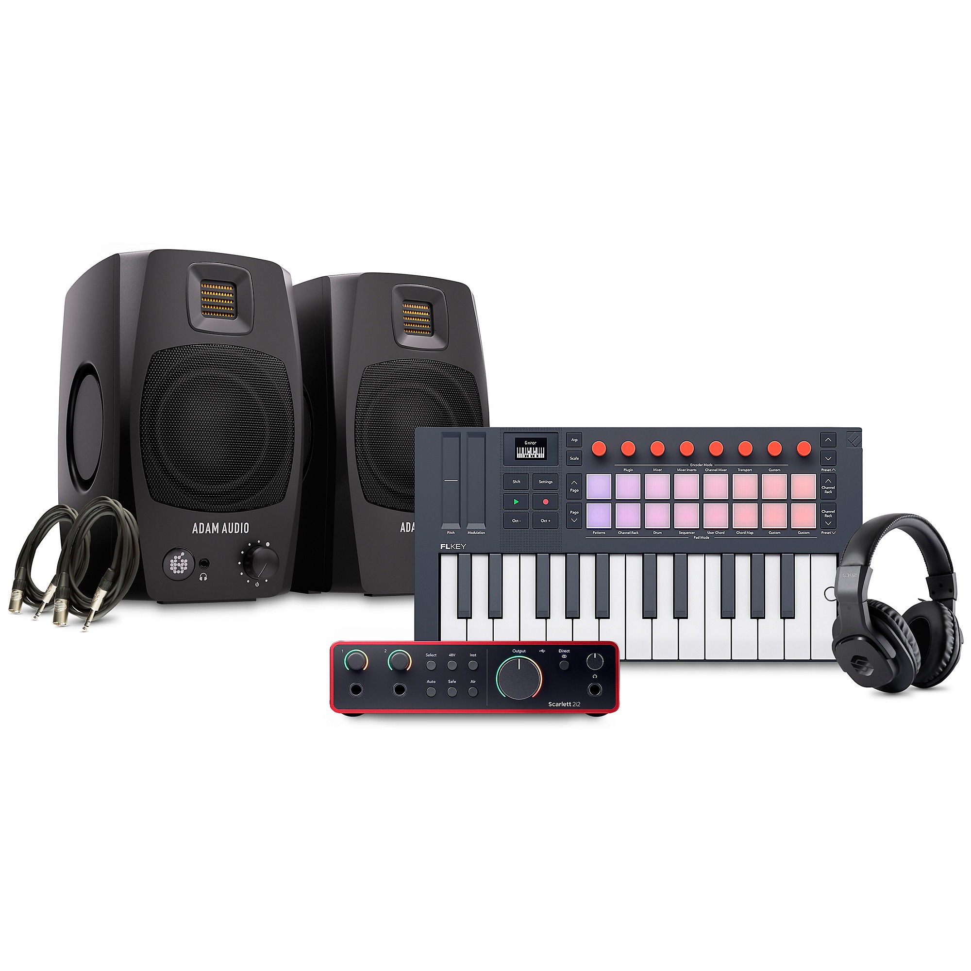 Novation FLkey 2 Keyboard Controller With Focusrite 2i2 USB Audio