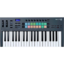Novation FLkey Keyboard Controller with Focusrite 2i2 USB Audio Interface and Adam Audio D3V 3-inch Studio Monitor Pair Package (Cables & Headphones Included) 37 Key Package