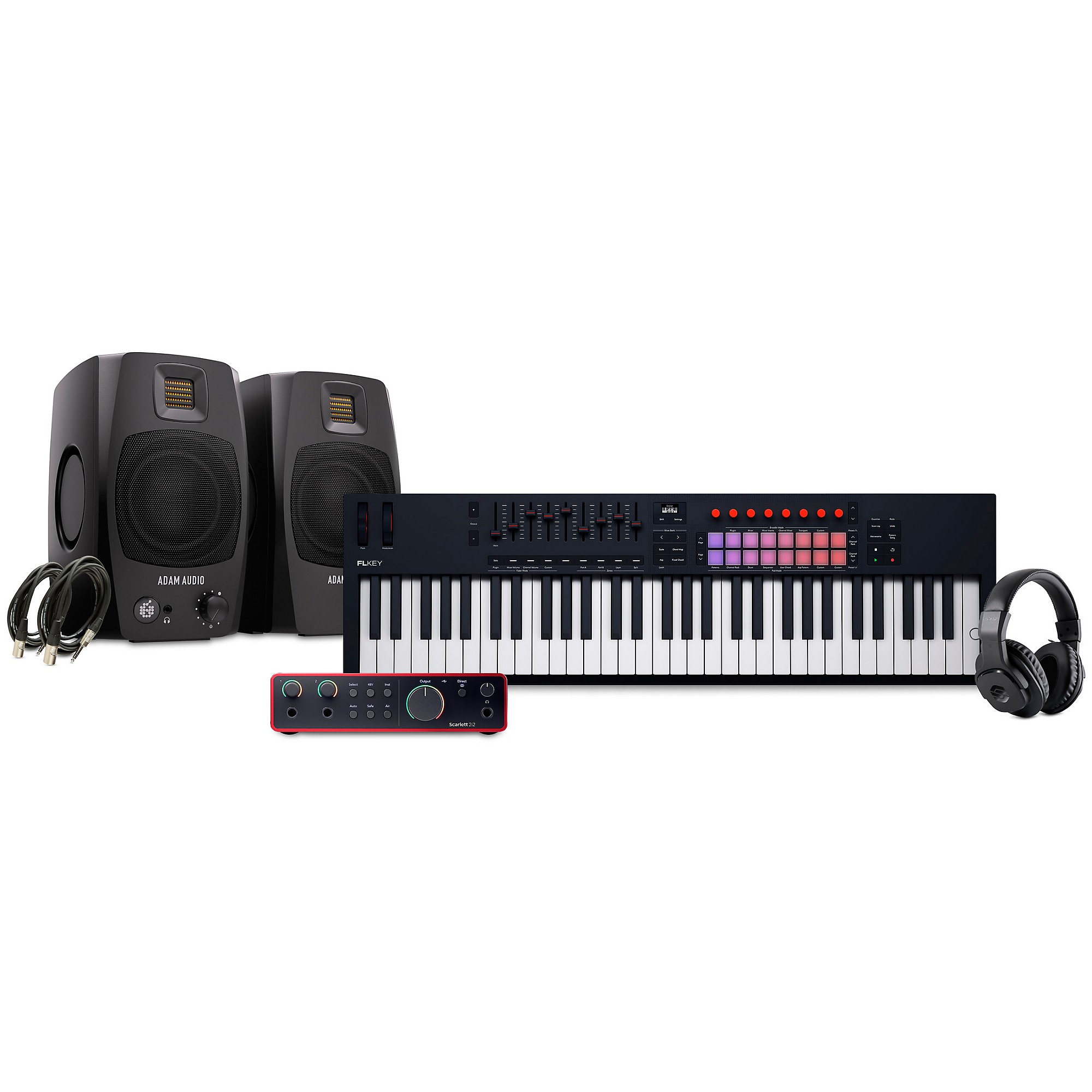 Novation FLkey 2 Keyboard Controller With Focusrite 2i2 USB Audio