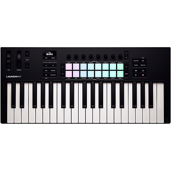 Novation Launchkey MK4 Keyboard Controller with Focusrite 2i2 USB Audio Interface and Yamaha HS5 5" Studio Monitor Pair Pa...