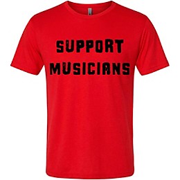 Guitar Center Support Musicians Unisex Red T Shirt Small Red