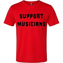 Guitar Center Support Musicians Unisex Red T Shirt Large Red