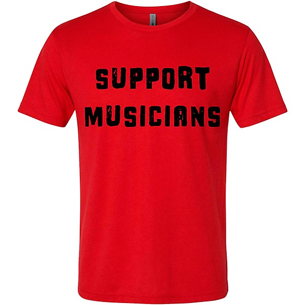 Guitar Center Support Musicians Unisex Red T Shirt Large Red