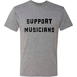Guitar Center Support Musicians Unisex Heather Grey T Shirt X Large Grey