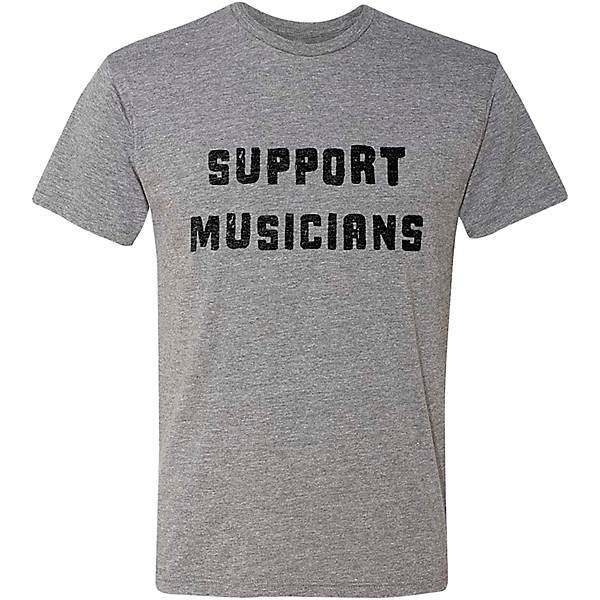 Guitar Center Support Musicians Unisex Heather Grey T Shirt X Large Grey