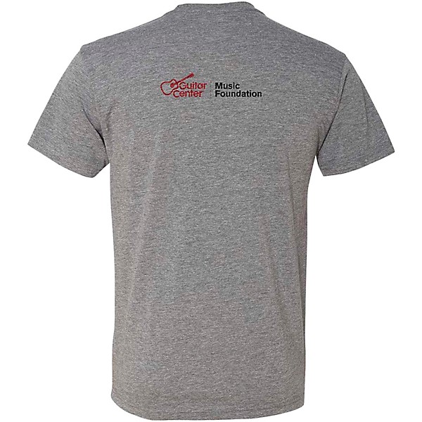 Guitar Center Support Musicians Unisex Heather Grey T Shirt XX Large Grey