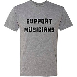 Guitar Center Support Musicians Unisex Heather Grey T Shirt Small Grey