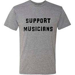 Guitar Center Support Musicians Unisex Heather Grey T Shirt Small Grey