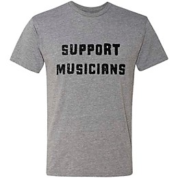 Guitar Center Support Musicians Unisex Heather Grey T Shirt Medium Grey