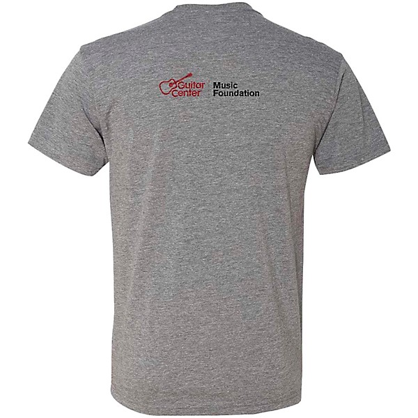 Guitar Center Support Musicians Unisex Heather Grey T Shirt Medium Grey