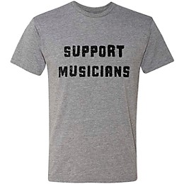 Guitar Center Support Musicians Unisex Heather Grey T Shirt Large Grey