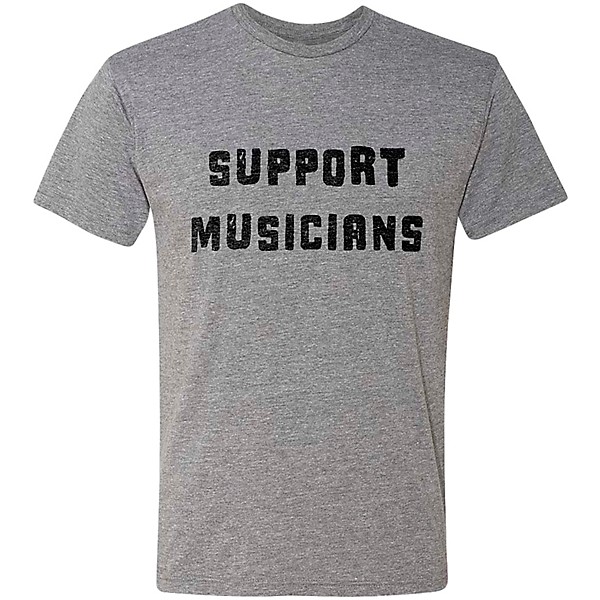 Guitar Center Support Musicians Unisex Heather Grey T Shirt Large Grey