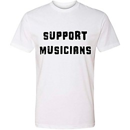 Guitar Center Support Musicians Unisex White T Shirt Small White