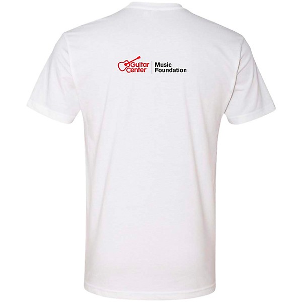 Guitar Center Support Musicians Unisex White T Shirt Small White