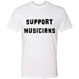 Guitar Center Support Musicians Unisex White T Shirt Medium White