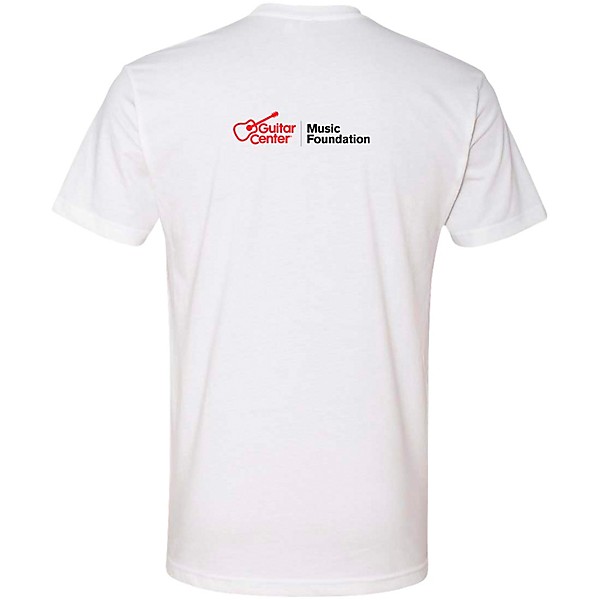 Guitar Center Support Musicians Unisex White T Shirt Medium White