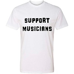 Guitar Center Support Musicians Unisex White T Shirt Large White