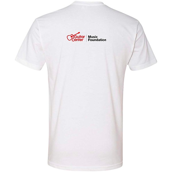 Guitar Center Support Musicians Unisex White T Shirt X Large White