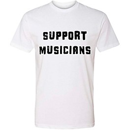 Guitar Center Support Musicians Unisex White T Shirt XX Large White