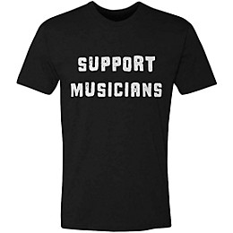 Guitar Center Support Musicians Unisex Black T Shirt Small Black