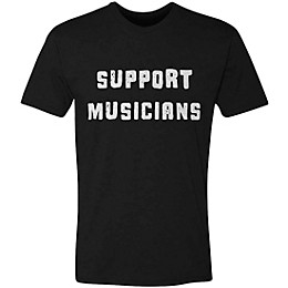 Guitar Center Support Musicians Unisex Black T Shirt Medium Black