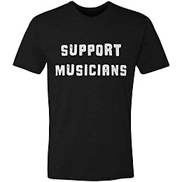 Guitar Center Support Musicians Unisex Black T Shirt Large Black
