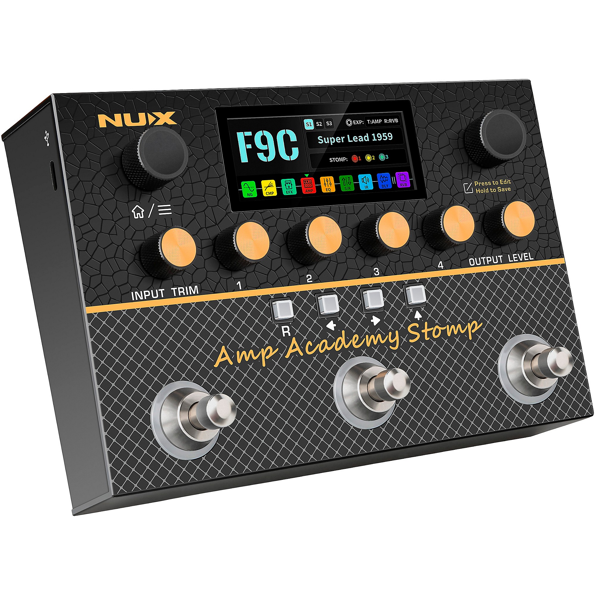 NUX Amp Academy Stomp Compact Modeler and Amp Profile Loader Pedal