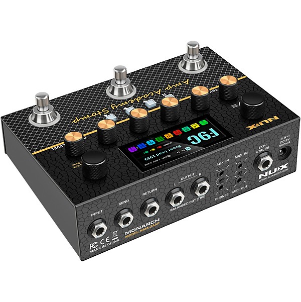 NUX Amp Academy Stomp Compact Modeler and Amp Profile Loader Pedal Black