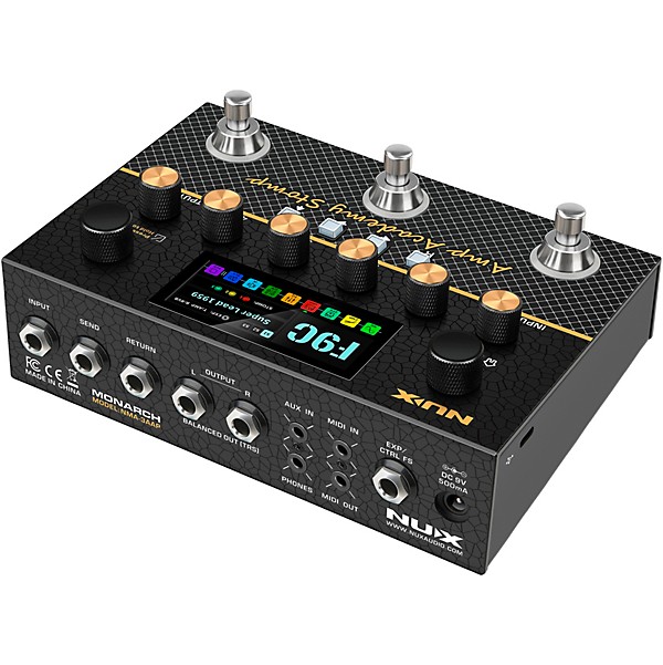NUX Amp Academy Stomp Compact Modeler and Amp Profile Loader Pedal Black