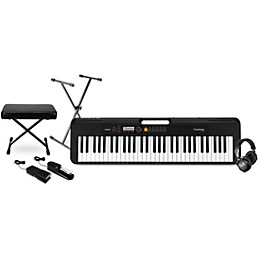 Casio Casiotone CT-S200 61-key Portable Arranger Keyboard with Warm Audio WA-CAB Headphone Package (Pedals/Bench/Stand Included)