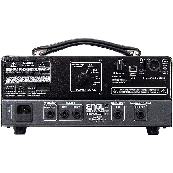 ENGL E725 Ravager IR Compact Tube Guitar Amp Head Black