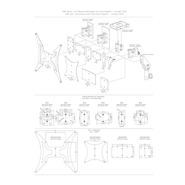 K&M Speaker Wall Mount