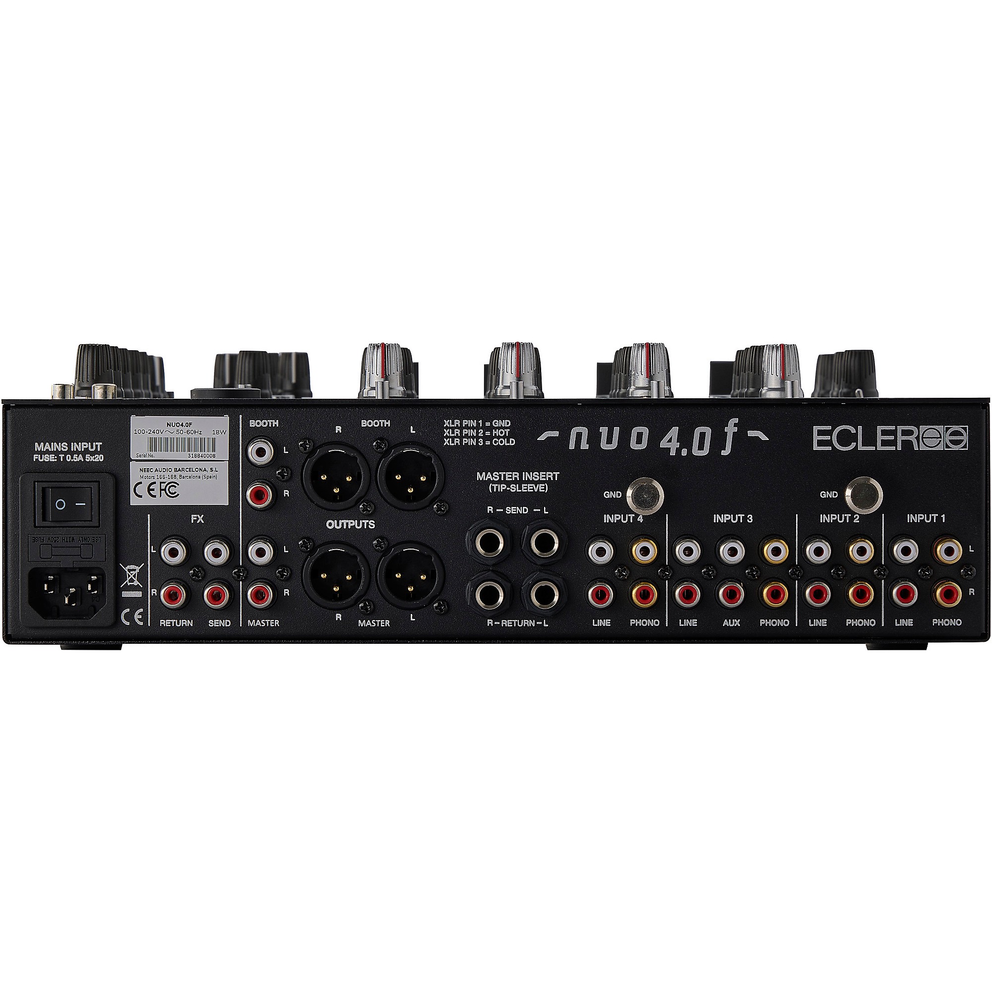 Ecler NUO 4.0F Analogue 4-Channel DJ Mixer Black | Guitar Center