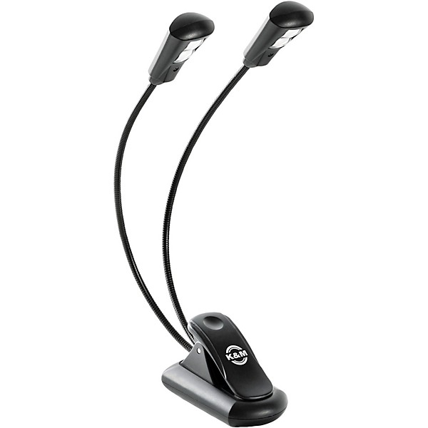 K&M Dual Head Music Stand 2 LED FlexLight