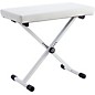 K&M Keyboard Bench With White Leather thumbnail