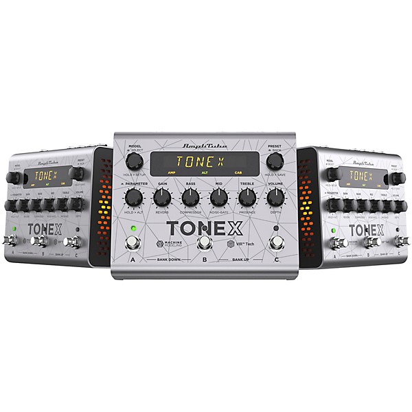 IK Multimedia TONEX Bass Edition Amp Modeler Effects Pedal Aluminum Silver
