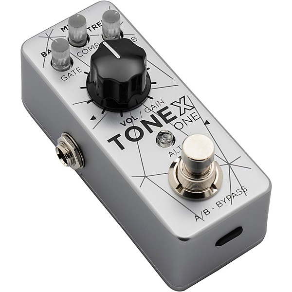 IK Multimedia TONEX One Bass Edition Amp Modeler Effects Pedal Aluminum Silver