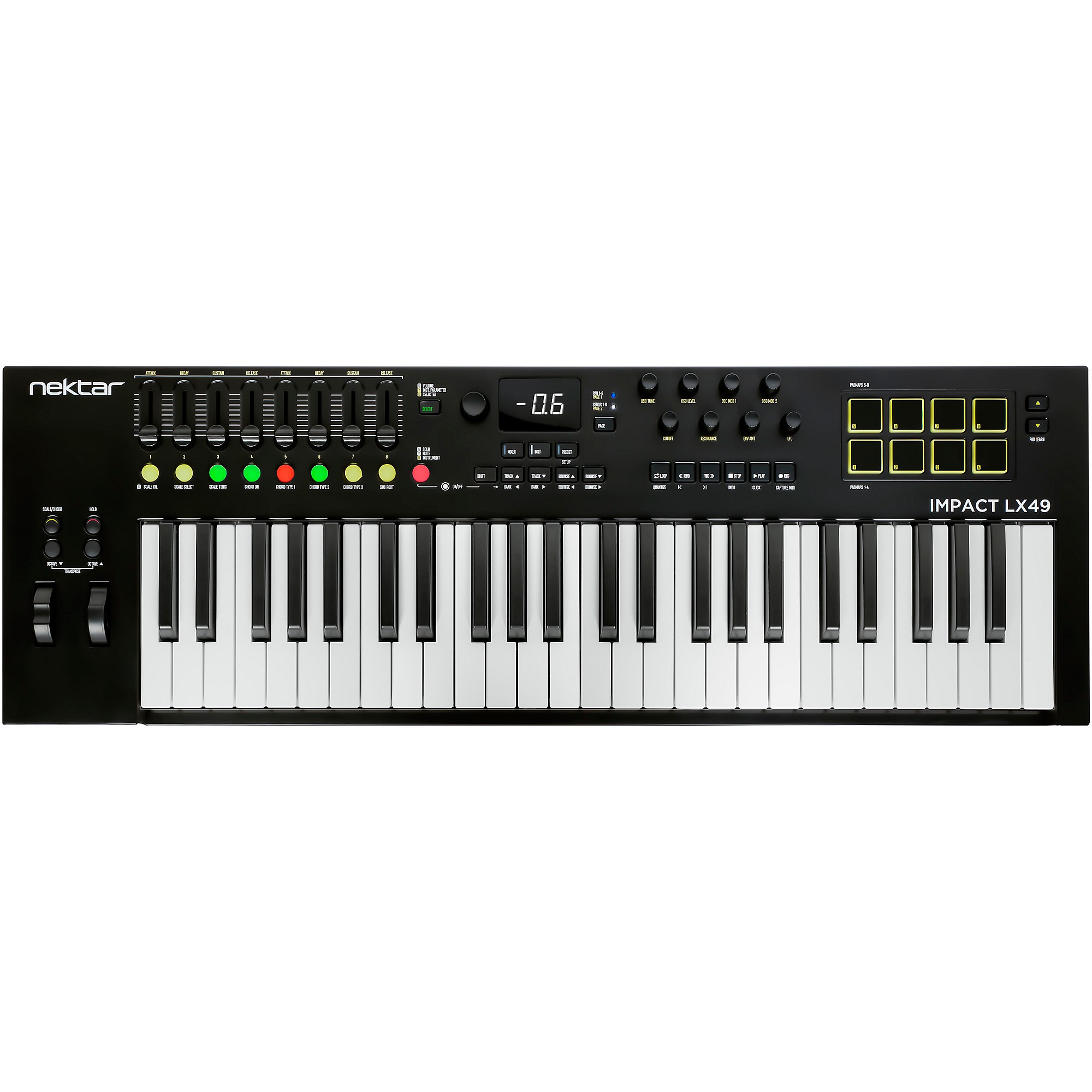 ギター kutakutaAmpero Control Nektar Impact LX49 mk3 MIDI Controller Black | Guitar Center