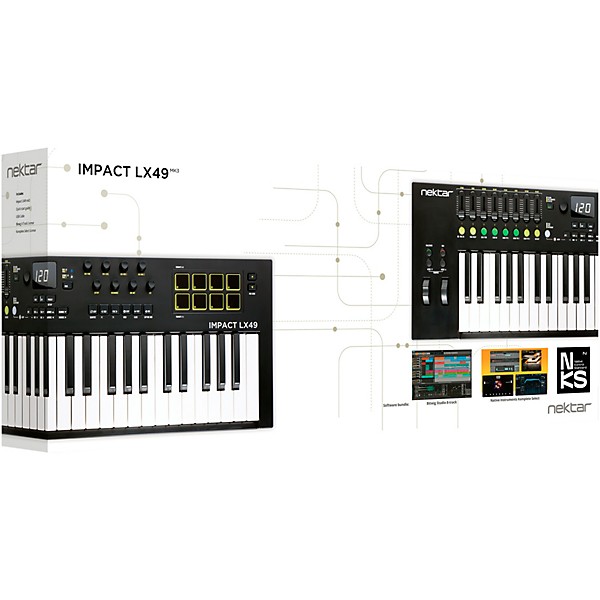 Nektar Impact LX49 mk3 MIDI Controller Black