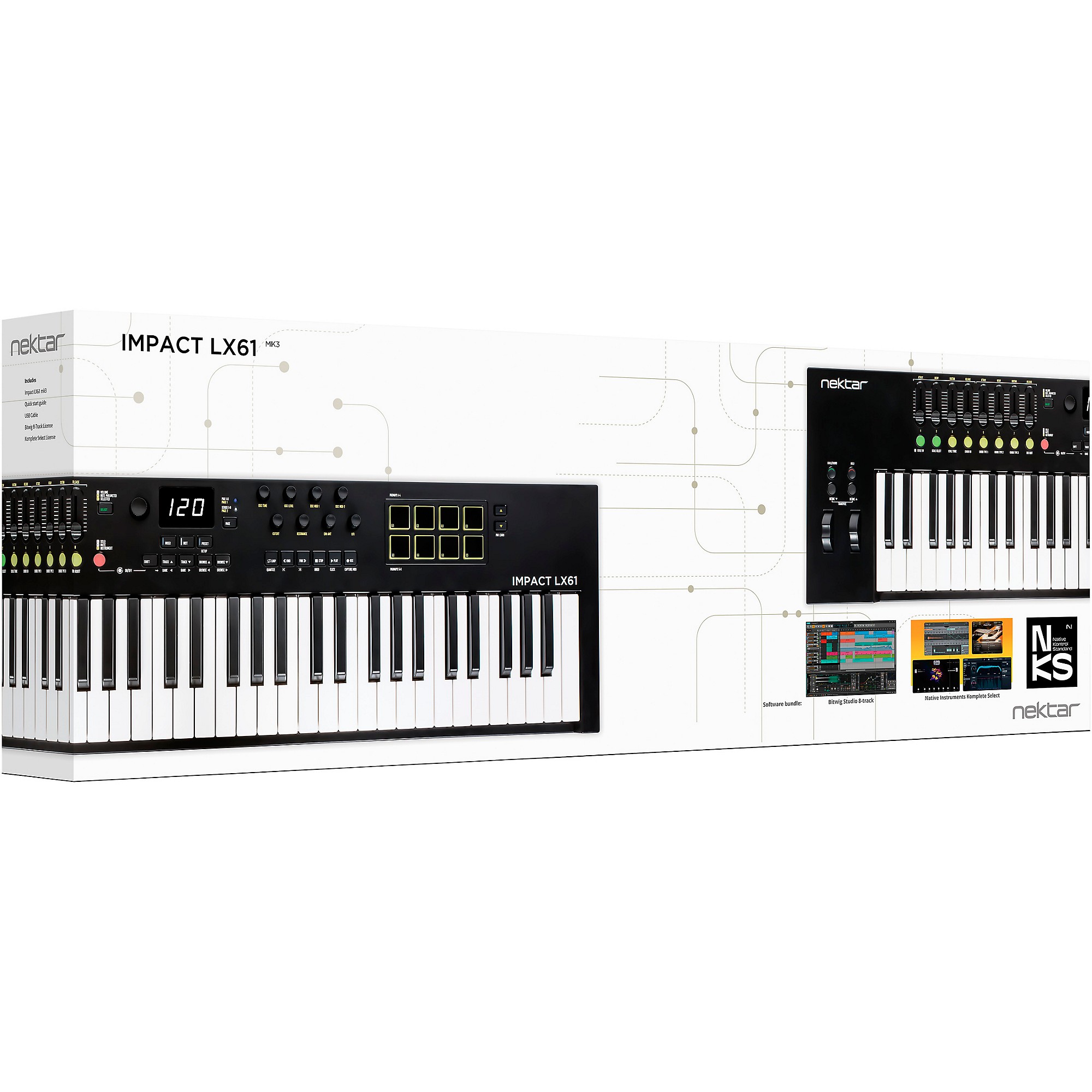 Nektar Impact LX61 mk3 MIDI Controller Black | Guitar Center