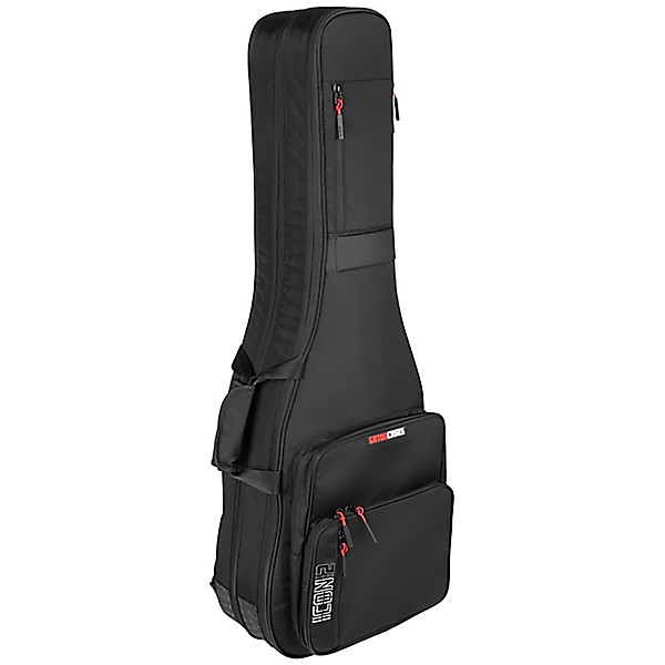 Gator G-ICONTTBASS-BLK Icon Take Two Series Bag (Holds 2 Electric Guitars)