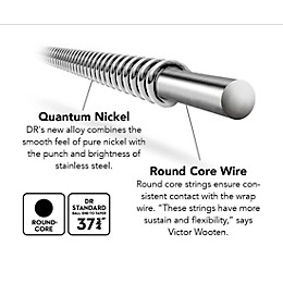 DR Strings Pure Blues PBVW-40 Electric Bass Strings (40-95)