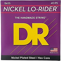 DR Strings Nickel Lo-Rider NLLH-40 Electric Bass Strings (40-95)