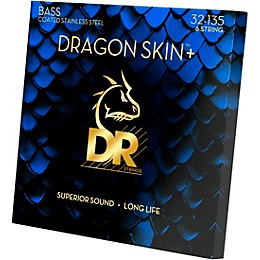 DR Strings Dragon Skin+ Quantum Coated Accurate Core Technology 6-String Electric Bass Strings (32-135)